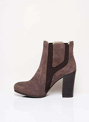 Botine/ghete nubuc toc de 7 la 9 cm gri UNISA femeie
