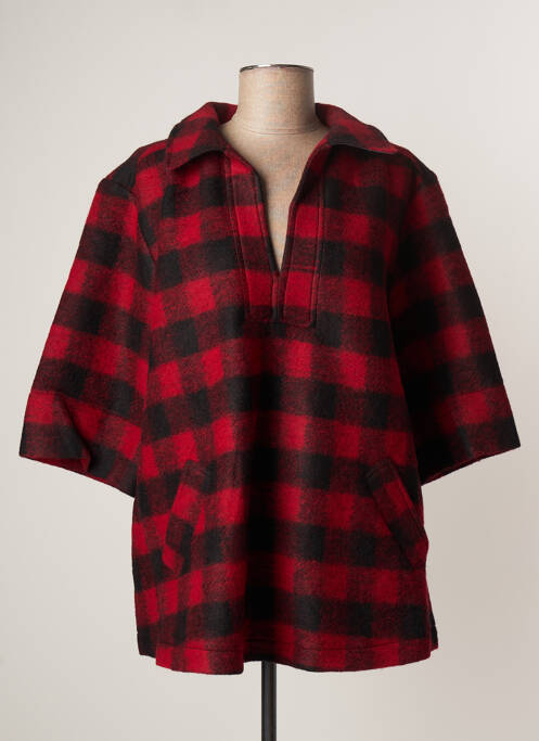 Tunică mâneci lungi guler de bluză roșu APRIL 77 femme