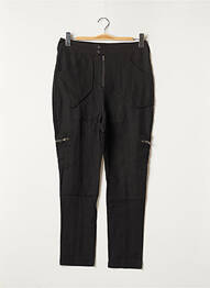 Pantalon drept talie cu cleme talie înaltă negru OBJECT femeie