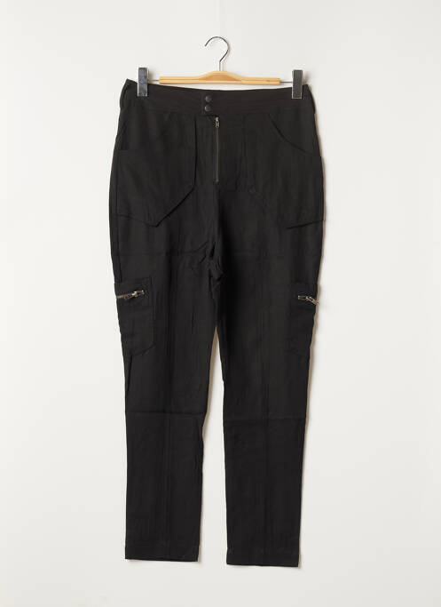 Pantalon drept talie cu cleme talie înaltă negru OBJECT femme