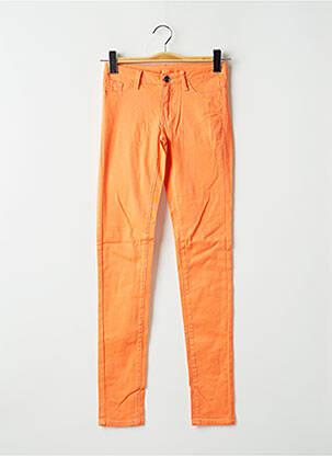 Pantalon slim portocaliu VILA femeie