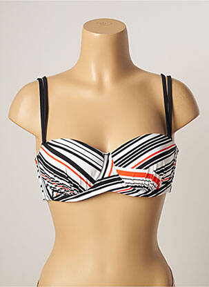 Sutien de costum de baie elasticitate sutien balconet cu decolteu înalt alb BELCOR femeie