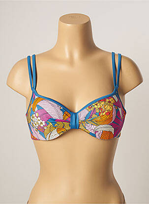 Sutien de costum de baie elasticitate top sutien modelat albastru BELCOR femeie