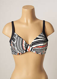 Sutien de costum de baie elasticitate sutien cupe întregi cu decolteu înalt alb BELCOR femme