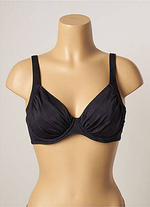 Sutien de costum de baie elasticitate sutien cupe întregi cu decolteu înalt negru BELCOR femeie