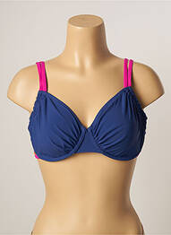 Sutien de costum de baie elasticitate sutien cupe întregi cu decolteu înalt albastru BELCOR femme