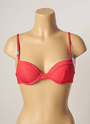 Sutien de costum de baie elasticitate top sutien modelat roșu CHERRY BEACH femeie