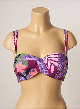 Sutien de costum de baie elasticitate top bentiță violet BELCOR femeie