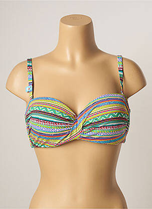 Sutien de costum de baie elasticitate top bentiță verde CHERRY BEACH femeie