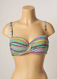 Sutien de costum de baie elasticitate top bentiță verde CHERRY BEACH femeie