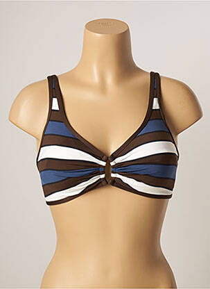 Sutien de costum de baie elasticitate sutien balconet cu decolteu înalt maro BELCOR femeie