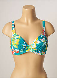 Sutien de costum de baie elasticitate sutien cupe întregi cu decolteu înalt verde BELCOR femme