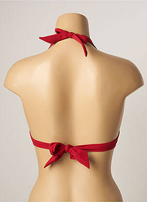 Sutien de costum de baie elasticitate top triunghiuri roșu LOU femeie