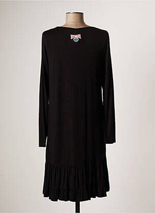 Rochie midi mâneci lungi mâneci lungi negru POUPEE CHIC femeie