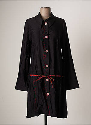 Rochie midi mâneci lungi mâneci lungi negru MADAME ZAZA OF MARSEILLE femeie