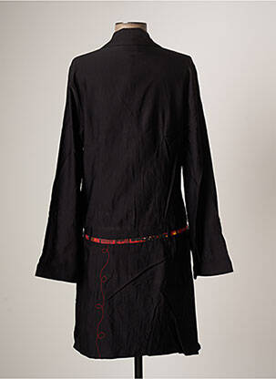 Rochie midi mâneci lungi mâneci lungi negru MADAME ZAZA OF MARSEILLE femeie