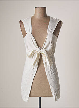 Vestă fără mâneci alb IN LOVE femeie