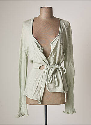 Vestă cu mâneci lungi verde RIMINI femeie