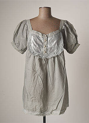 Tunică mâneci scurte gri IN LOVE femeie