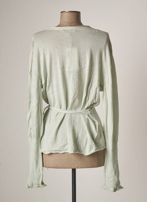 Vestă cu mâneci lungi verde RIMINI femeie