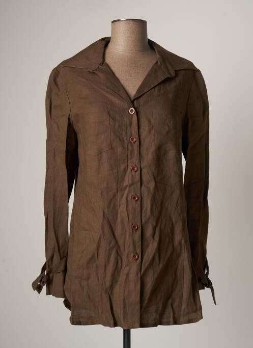 Tunică mâneci lungi maro PATRICK MENDES femeie