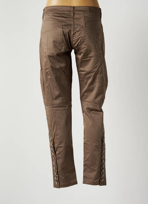 Pantalon drept bej MARITHE & FRANCOIS GIRBAUD femeie