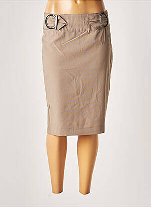 Fustă midi bej ABSOLU femeie