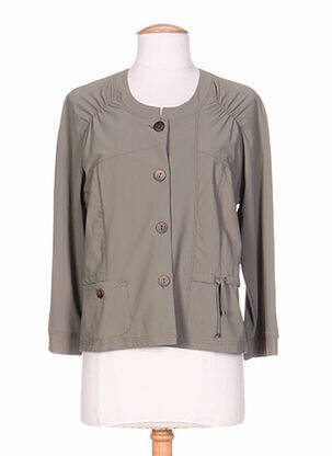 Jachete casual guler rotund verde PAUPORTÉ femeie