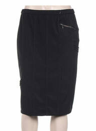 Fustă midi croială dreaptă negru PAUPORTÉ femme