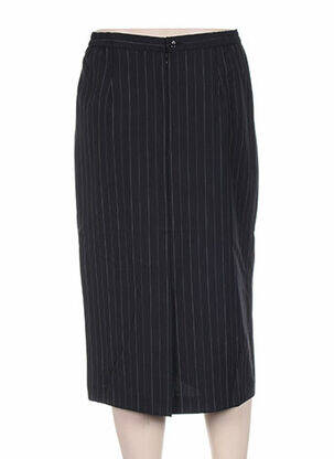 Fustă midi talie elastică negru FRANCOISE DE FRANCE femeie