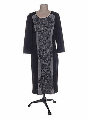 Rochie midi mâneci 3/4 mâneci 3/4 negru PAUPORTÉ femeie