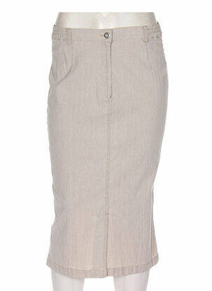 Fustă midi bej FRANCOISE DE FRANCE femeie