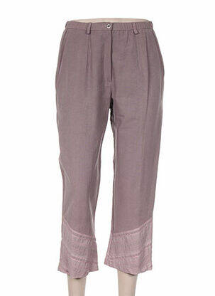 Pantalon trei sferturi roz FRANCOISE F femeie