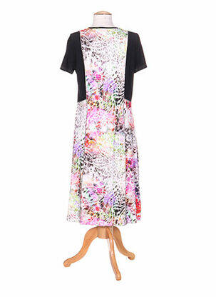Rochie midi imprimeu floral mâneci scurte alb PAUPORTÉ femeie