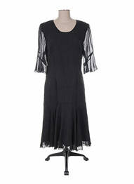 Rochie midi mâneci 3/4 mâneci 3/4 negru CHRISTIAN MICHEL femme