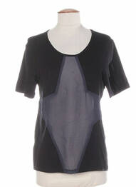 Tricou croială cambrată mâneci scurte negru COLEEN BOW femme