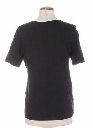 Tricou croială cambrată mâneci scurte negru COLEEN BOW femeie
