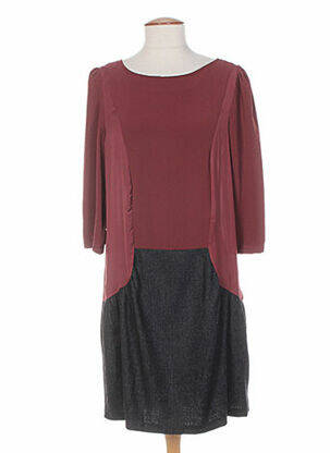 Rochie midi mâneci 3/4 mâneci 3/4 maro COLEEN BOW femeie