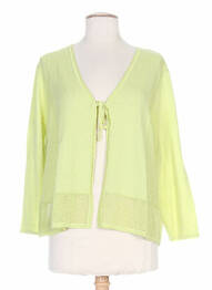 Vestă cu mâneci lungi mâneci 3/4 verde PAUPORTÉ femme