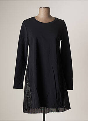 Rochie scurtă croială evazată mâneci lungi negru HBT femeie