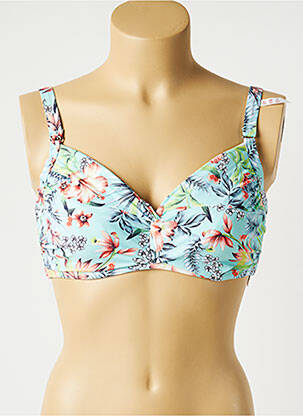 Sutien de costum de baie elasticitate sutien cupe întregi cu decolteu înalt albastru ESPRIT femeie
