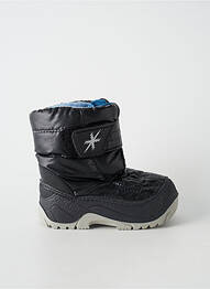 Botine/ghete țesătură satinată toc platformă negru TIP TOP băiat