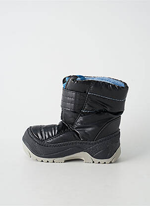 Botine/ghete țesătură satinată toc platformă negru TIP TOP băiat