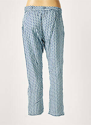 Pantalon drept țesătură poplin mărime normală albastru DIPLODOCUS femeie