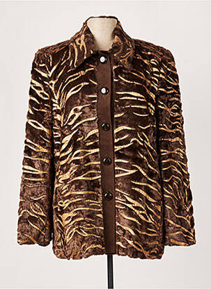 Palton scurt maro JOMHOY femeie