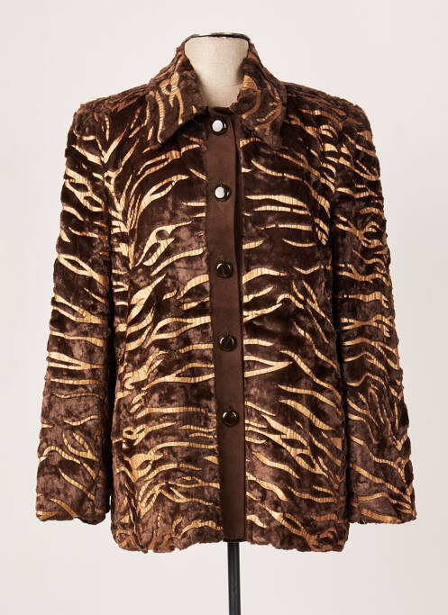 Palton scurt maro JOMHOY femeie