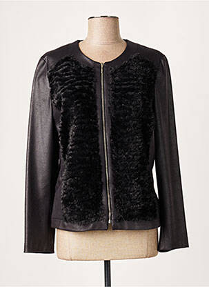 Jachete casual guler rotund negru GD femeie