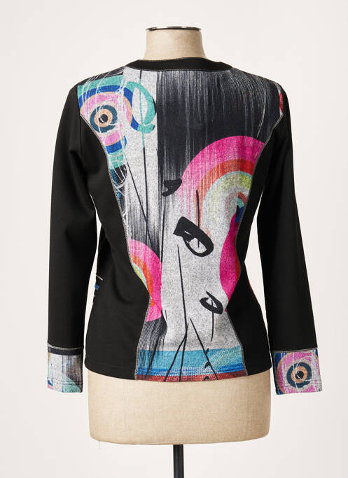 Vestă cu mâneci lungi croială cambrată negru FRANCE RIVOIRE femme