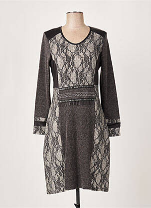 Rochie midi gri FRANCE RIVOIRE femeie