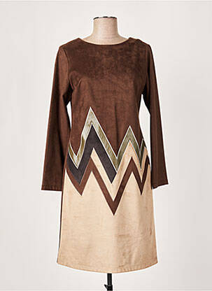 Rochie midi maro FRANCE RIVOIRE femeie